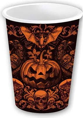Obrázok produktu pre 6 kartónových pohárov Halloween tekvica Gothic