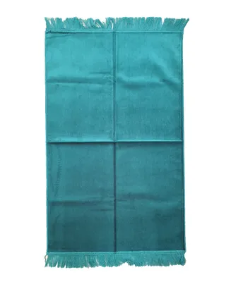 Immagine prodotto di Tappeto da preghiera per musulmani senza motivi 110 x 65 cm 400 g - Turchese