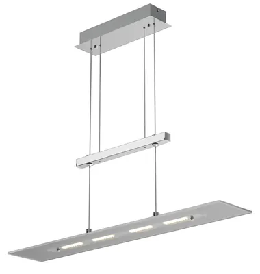 Produktbild von MONZANA® LED Pendelleuchte 20W 1600lm Warmweiß Höhenverstellbar Deckenleuchte für Küche Wohnzimmer Esszimmer Hängeleuchte Esstischlampe Nickel Glas