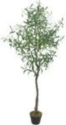 Produktbild von Olivenbaum Olive Künstlich Olivenbusch Kunstbaum Kunstpflanze Künstliche Pflanze Künstlicher Baum Echtholzstamm Innendekoration 160 cm Decovego