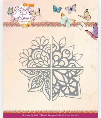 Produktbild von Stanzschablone - Jeanines Art - Schmetterlings Blumen - 4-in-1 Ecke