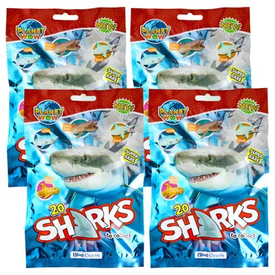 Produktbild von Blue Ocean Sharks Sammelfiguren 2026 - Planet Wow Hai Figur - 4 Tüten
