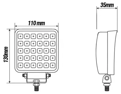 Obrázok produktu pre 30 W LED pracovný reflektor s rukoväťou a vypínačom