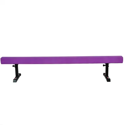 Produktbild von Verstellbarer Balancebalken 180 cm - 5 Höhenstufen Gymnastikbalken für Kinder - Trainingsbalken für Zuhause - Stahl & Holz Konstruktion