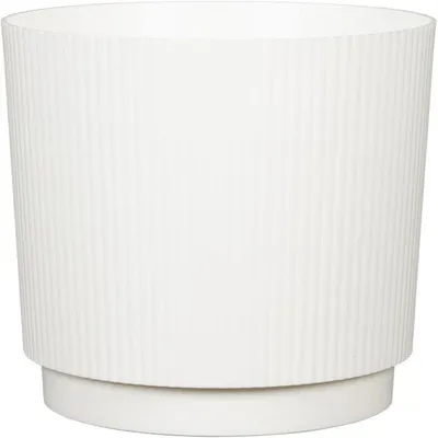 Immagine prodotto di Copri vaso rotondo GARDEN ID Lino, Ø 25 cm, 7 L, H 22 cm, bianco
