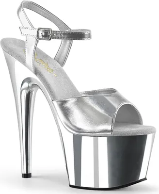 Produktbild von ADORE-709 Damen Sandale von Pleaser, Silber  , EU 37, US 7