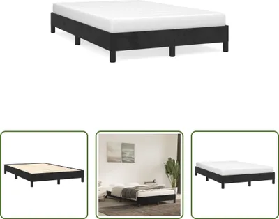 Produktbild von The Living Store Bettgestell Schwarz 120x190 cm Samt