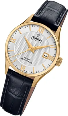 Produktbild von Festina Armband-Uhr Damen F20011/1 Leder Uhr schwarz Swiss Made UF20011/1