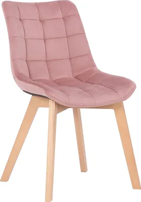 Produktbild von CLP Esszimmerstuhl Passaic Samt gesteppt pink