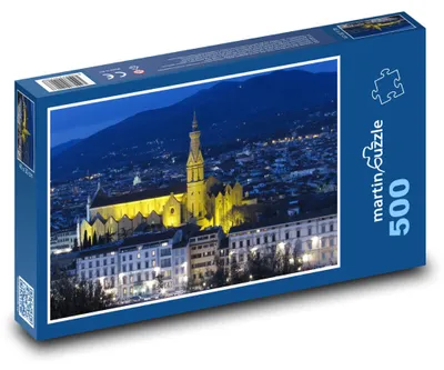Obrázok produktu pre Puzzle 500 Nočná Florencia s Bazilikou - martinpuzzle