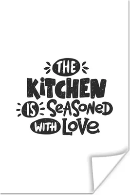 Produktbild von MuchoWow® Poster Zitate - Küche - Liebe 40x60 cm - Plakate für die Wand - Poster Babyzimmer