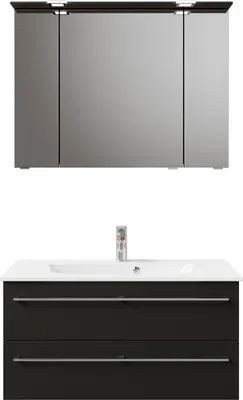 Produktbild von PELIPAL Serie 6025 SET-045-086 Block bestehend aus: Waschtisch, Waschtischunterschrank, Spiegelschrank  / 97cm