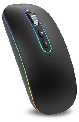 Zdjęcie produktu dla Bezprzewodowa mysz, ładowana przez USB, z łącznością 2.4G i Bluetooth, smukła i cicha konstrukcja, rozdzielczość 1600 DPI, kompatybilna z USB
