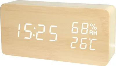 Obrázek produktu pro Verk 01772 Multifunkční digitální hodiny s teploměrem imitace dřeva
