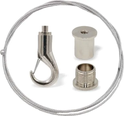 Produktbild von Abhängeset mit Haken für höhere Lasten - Drahtseil Ø 1,8 mm | Länge 5000 mm