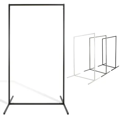 Obrázek produktu pro Věšák na oblečení Stojanový věšák - 140 x 80 cm - Černá - Volně stojící