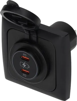 Immagine prodotto di C-Line Presto Inprojal CBE doppia presa USB-C 12/24 volt + telaio camper caravan 36W nero
