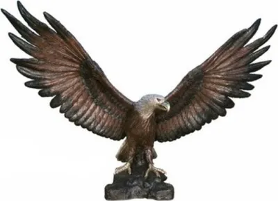 Produktbild von Casa Padrino Luxus XXL Bronze Deko Skulptur Adler auf Felsen 366 x 168 x H. 257 cm - Riesige Bronze Figur - Bronze Tierfigur - XXL Garten Skulptur - Luxus Garten Deko