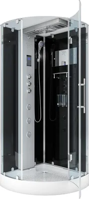 Produktbild von AcquaVapore D37-23R1-EC Dusche Duschtempel Komplett Duschkabine -Th. 100x100 MIT 2K Scheiben Versiegelung
