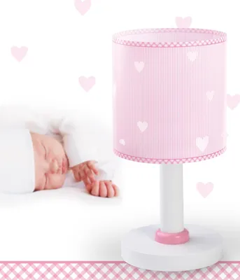 Zdjęcie produktu dla Lampka nocna Sweet Dreams - Serca dla dzieci różowa