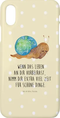 Produktbild von Mr. & Mrs. Panda Iphone 10 Handyhülle Schnecke Sir - Gelb Pastell - Geschenk, Schnecken, X, Lebenszeit, Motivation, Lustige Sprüche, Handy, Weisheit, Hülle, Cover