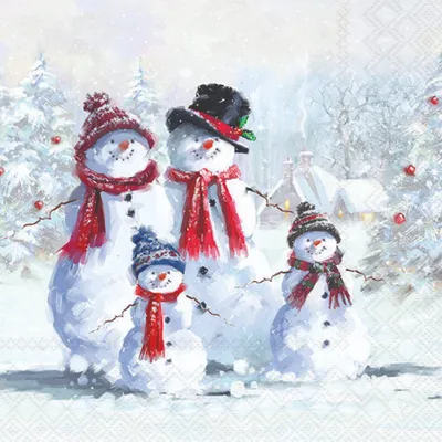 Image de Noël - Serviettes Lunch - Napkin Lunch - Format : 33 x 33 cm - -