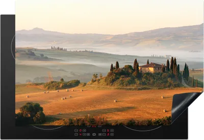 Produktbild von KitchenYeah© Herdabdeckplatte Toskana - Landschaft - Italien , 76x51cm, Küche Deko, Glaskeramikkochfeld Herdabdeckung, Abdeckplatte fùr Kochfeld