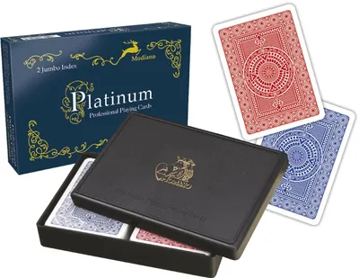 Produktbild von Modiano 2 Jumbo Index Ramino Platinum Spielkarten