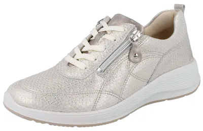 Produktbild von WALDLÄUFER Kalea Damen Schnürschuhe beige gold Nubukleder - Größe: UK 8