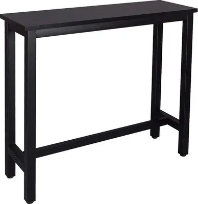Zdjęcie produktu dla Stary stół kuchenny – styl vintage – wysoki – metalowy – czarny – 120 x 40 x 100 cm