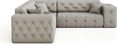 Produktbild von Ecksofa Designersofa CHANTAL in Stoff Opera Velvet Gelbgold Seite Universal