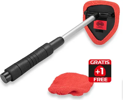 Produktbild von HEYNER® Čistič okien výsuvný 33-50 cm Čistič okien v interiéri Čistič okien s podložkou z mikrovlákna pre osobné automobily, SUV