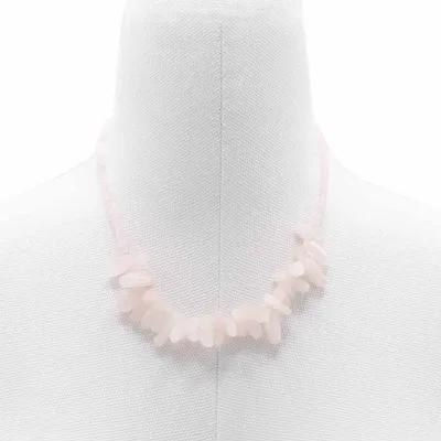 Imagen del producto de Collar de gemas Longstone - Cuarzo rosa