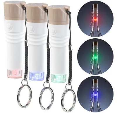 Image de 3 bouchons lumineux rechargeables - Lumière RGB