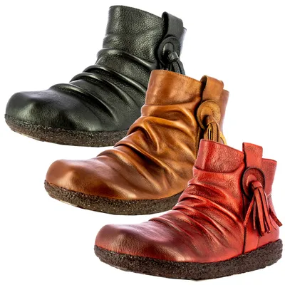 Produktbild von Laura Vita Damen Stiefeletten Boots Leder Gocno 185, Größe:37 EU, Farbe:Schwarz