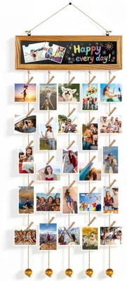 Productafbeelding van Fotogordijn met 30 Klemmen voor DIY Fotowand