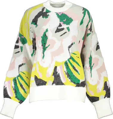 Produktbild von DESIGUAL WEISSER DAMENPULLOVER : Farbe - Weiß, Größe - M Größe: M Farbe: Weiß