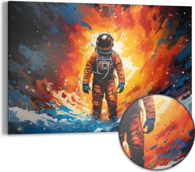 Produktbild von DEQORI Magnettafel Metall 60x40 cm 'Kosmischer Traum' Whiteboard Pinnwand Magnetboard Büro
