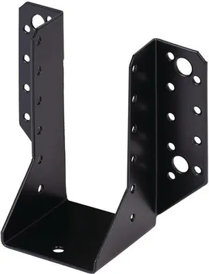 Produktbild von Balkenschuh Typ A 64/128 2mm ETA-08/0171 STA verzinkt,schwarz kunststoffbesch.