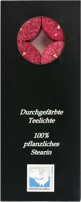 Image de Set de bougies chauffe-plat en stéarine - rouge foncé