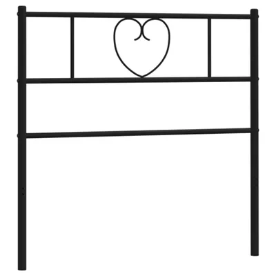 Obrázok produktu pre Kovové náhradné čelo postele čierne 90 cm