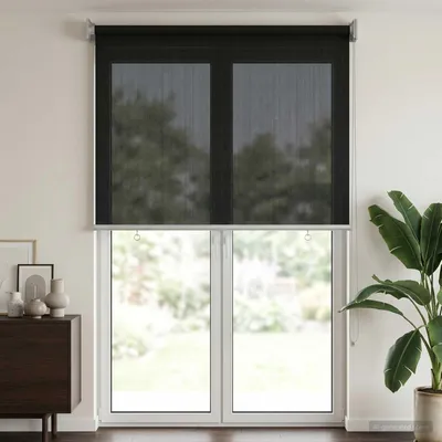 Obrázek produktu pro Venkovní roletová žaluzie 90 % blokování UV Černá 80 x 230 cm