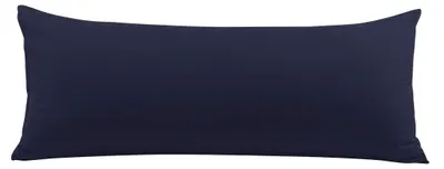 Kissenbezug für Nackenrolle, 51x122 cm, marineblau, Mikrofaser