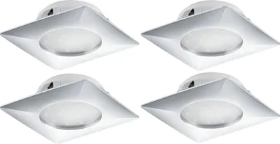 Produktbild von 4er Set LED Decken-Einbaustrahler, chrom, Einbautiefe 12cm
