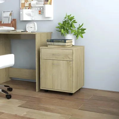 Produktbild von vidaXL Rollschrank Sonoma-Eiche 45x38x54 cm Holzwerkstoff