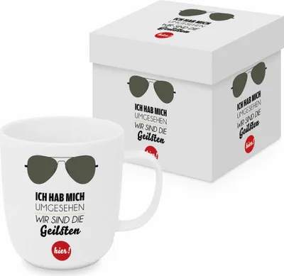 Produktbild von Tasse aus Porzellan Die Geilsten - Ich habe mich umgesehen 0,4L, Höhe 9cm