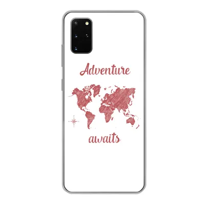 Produktbild von MuchoWow® Handyhülle Schutzhülle Hülle für Samsung Galaxy S20 Plus Karte - Sprichwörter - Rosa Silikon Softcase Handy Hülle - Hartschale