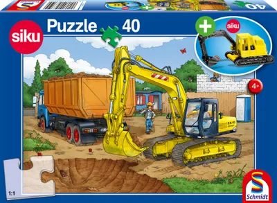 Produktbild von SCHMIDT Puzzle Digger 40 Teile + SIKU Modell