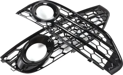 Zdjęcie produktu dla 1 para kratek świateł przeciwmgielnych 8K0807681J01C, czarny błyszczący, osłona lampy, zamiennik do A4 B8 B8.5 ALLROAD 2009-2016