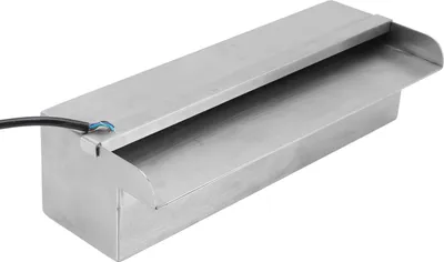 Produktbild von Pool Wasserfall Edelstahl G1 Gewinde Pool Brunnen mit LED-Streifen Licht für Schwimmbad Dekorationen